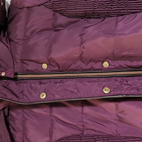 Joules Burgundy Caldcott Puffer Coat - Picture 4 of 11
